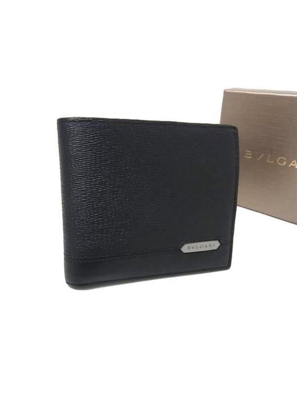 Bvlgari Bifold Wallet Serpenti Scalier Man Black Leather
